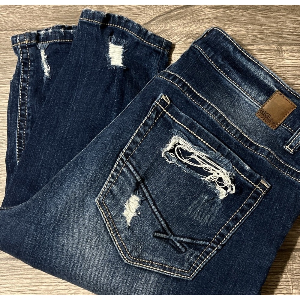 BKE Payton Mid Rise Distressed Skinny Stretch Jeans Size 31x31.5 (33x33)